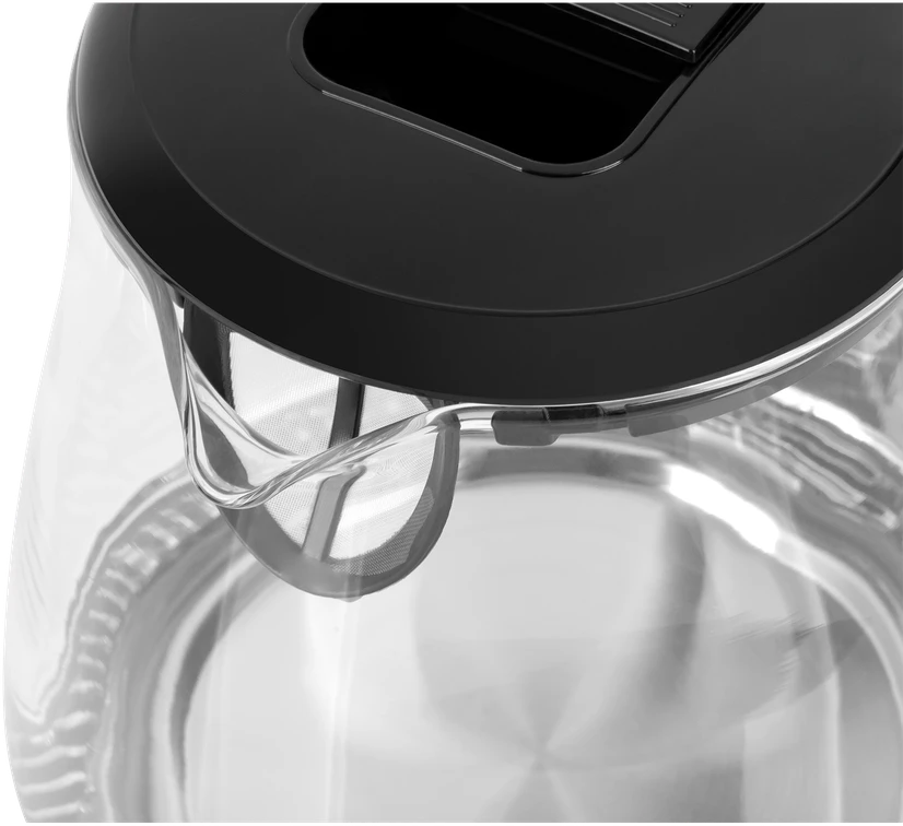 TEESA elektrinis virdulys, stiklas, 1650 W, juodas, 1 L