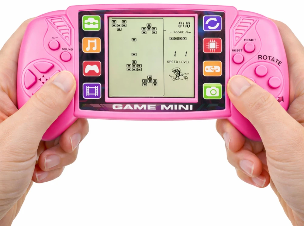 Lean Toys Tetris žaidimų konsolė Rožinė