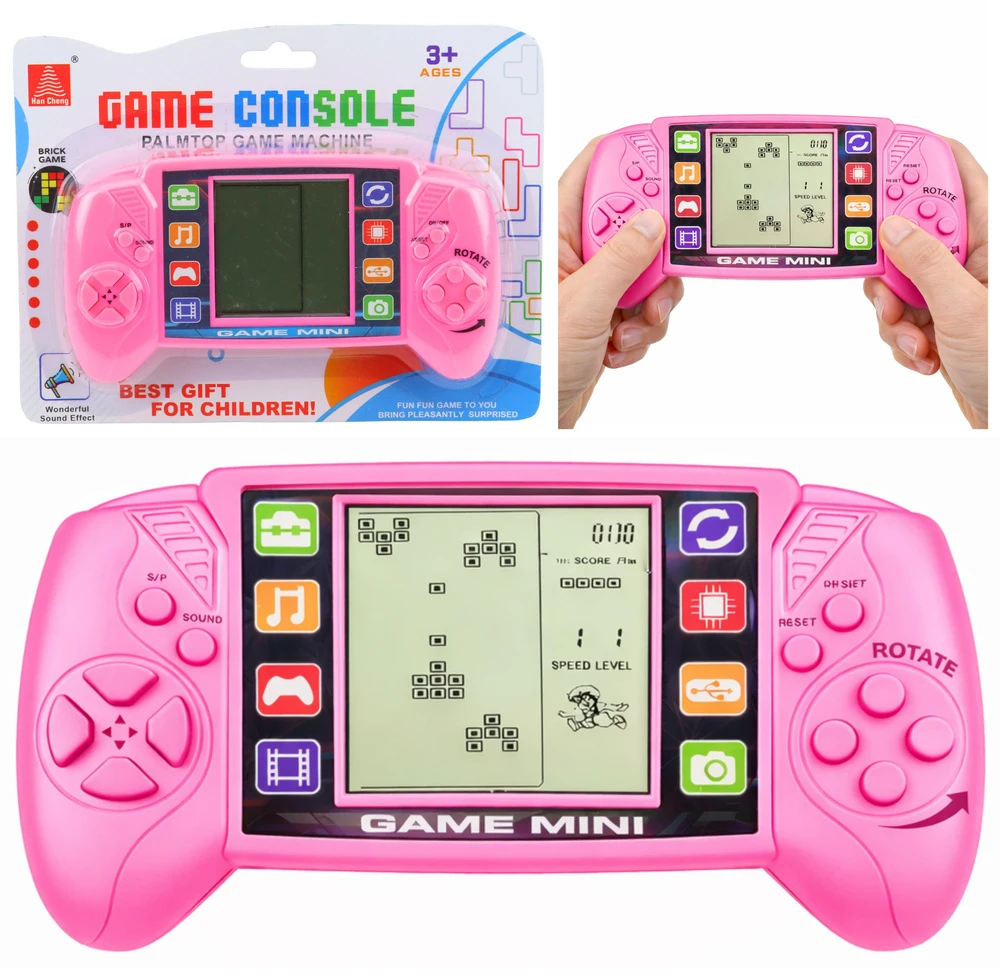 Lean Toys Tetris žaidimų konsolė Rožinė