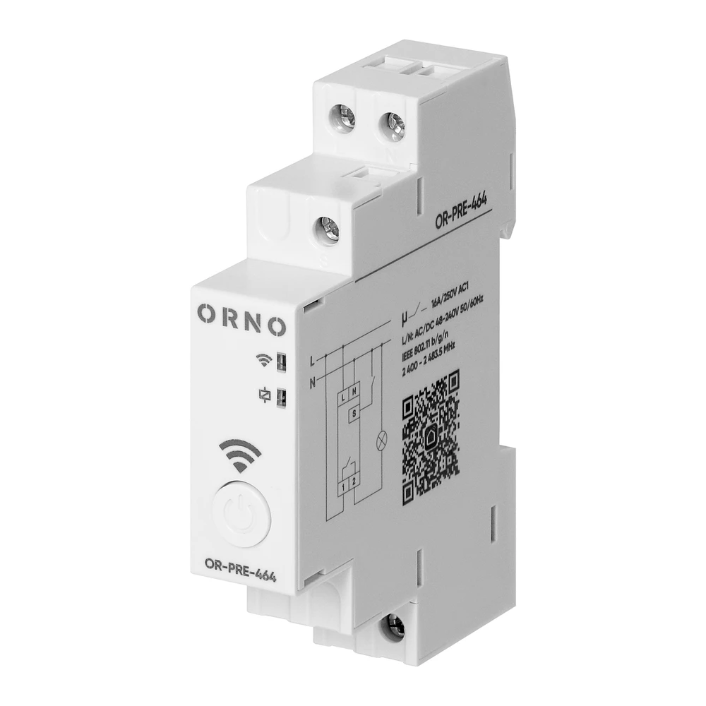 Orno Elektroninis Elektroninis astronomijos ir laiko programuotojas, 1 relinis išėjimas, maks. 16A/230V, 1 modulio plotis, DIN TH-35mm, „Tuya Smart Wi-Fi“