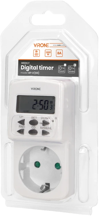 Orno Elektroninis Elektroninis laikmatis, MINI, 1800 W, 8 A, 10 programų, „Schuko“ versija
