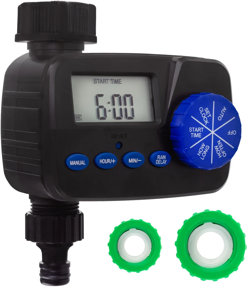 „GreenBlue“ elektroninis laistymo valdiklis, programatorius, 2x1,5V AA maitinimo šaltiniai, GB390