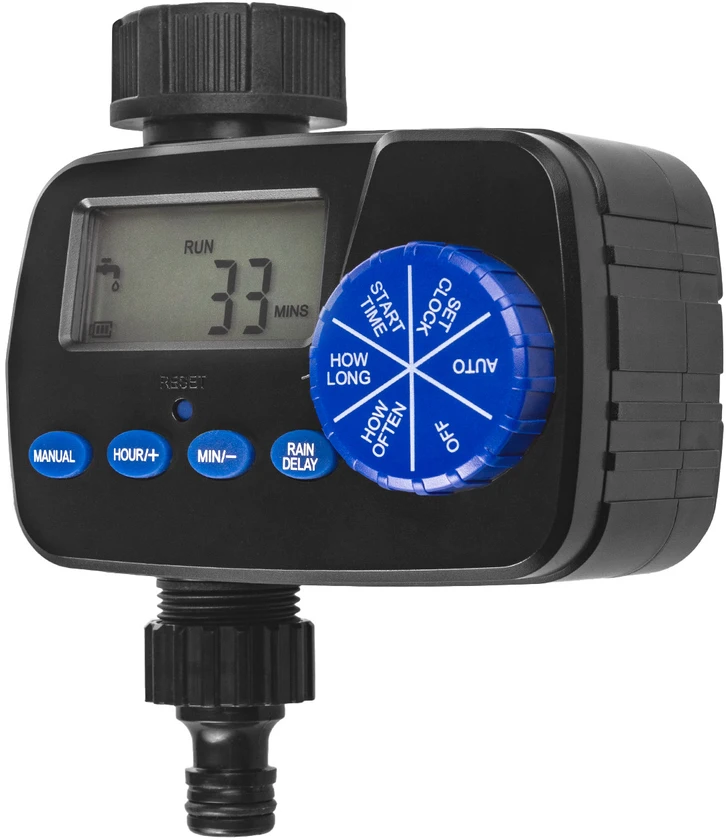 „GreenBlue“ elektroninis laistymo valdiklis, programatorius, 2x1,5V AA maitinimo šaltiniai, GB390