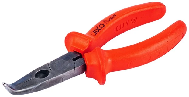 Szczypce JUCO PAilgintos lenktos replės, poliruotos 160 mm 1000 V