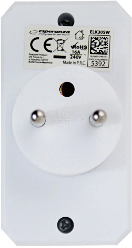 Esperanza ELK305W elektros skirstytuvas, 2 lizdai, Baltas