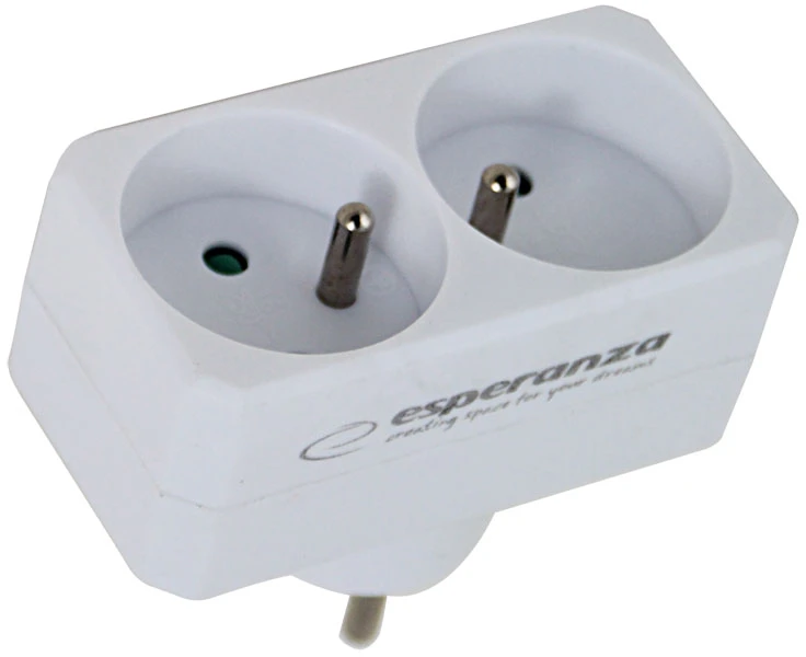 Esperanza ELK305W elektros skirstytuvas, 2 lizdai, Baltas