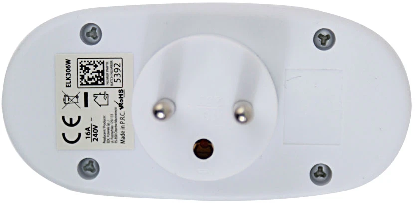 Esperanza ELK306W Electrical splitter 2 GN. Baltas