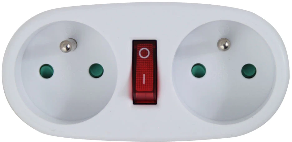 Esperanza ELK306W Electrical splitter 2 GN. Baltas