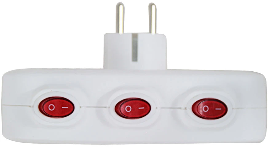 Esperanza ELK307W elektros skirstytuvas 3 lizdų jungiklis Baltas