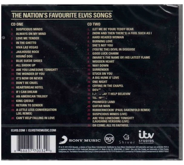 Elvis Presley - Mėgstamiausios tautų Elvio dainos - 2 CD