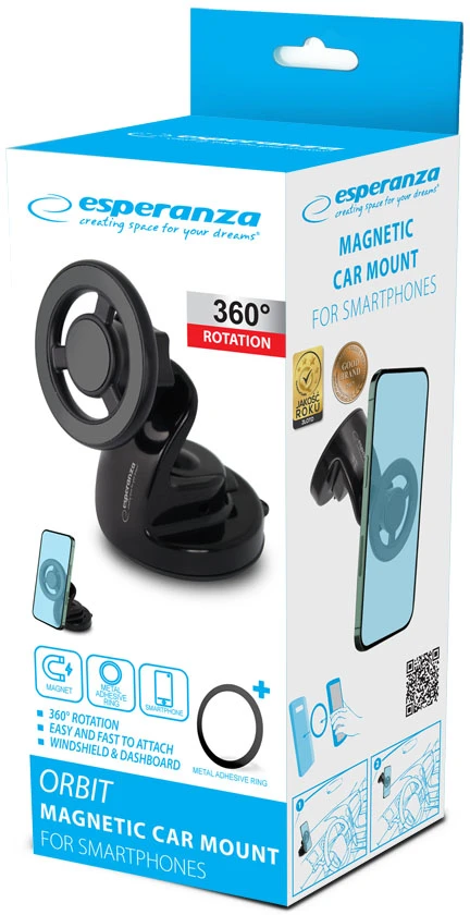 EMH147 Esperanza magnetinis orbitinis automobilio telefono laikiklis