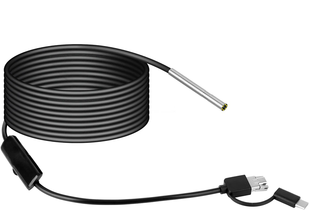 Endoskopo 3,9 mm HD apžiūros kamera „Android“ įrenginiams su USB-C