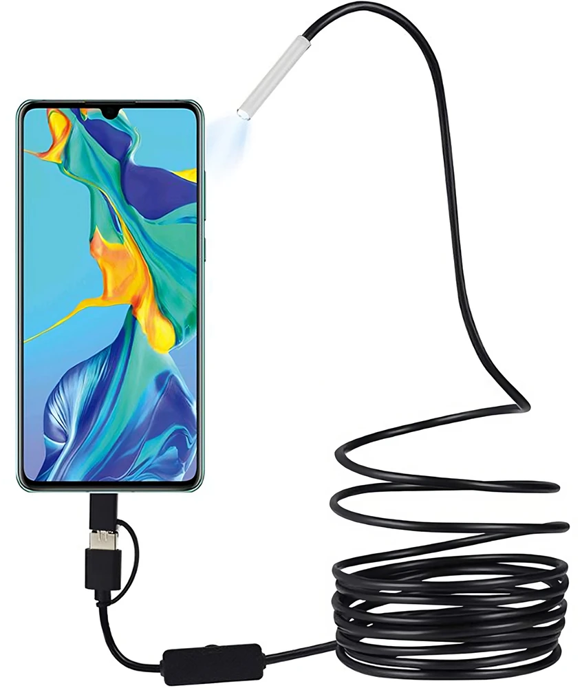 Endoskopo 3,9 mm HD apžiūros kamera „Android“ įrenginiams su USB-C