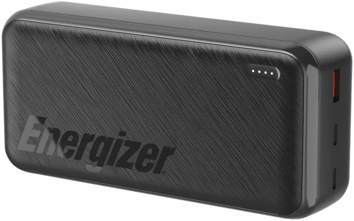 „Energizer“ – 30K itin didelės talpos greito įkrovimo išorinė baterija – 30000 mAh – juoda