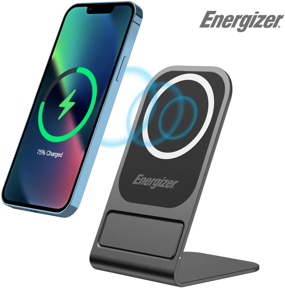 „Energizer“ belaidis 15 W įkrovimo stovas QI USB-C, juodas