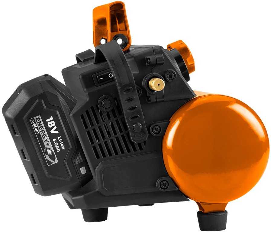 Neo „Energy+“ 18 V akumuliatorinis kompresorius, 8 barai, 3,8 l, be akumuliatoriaus