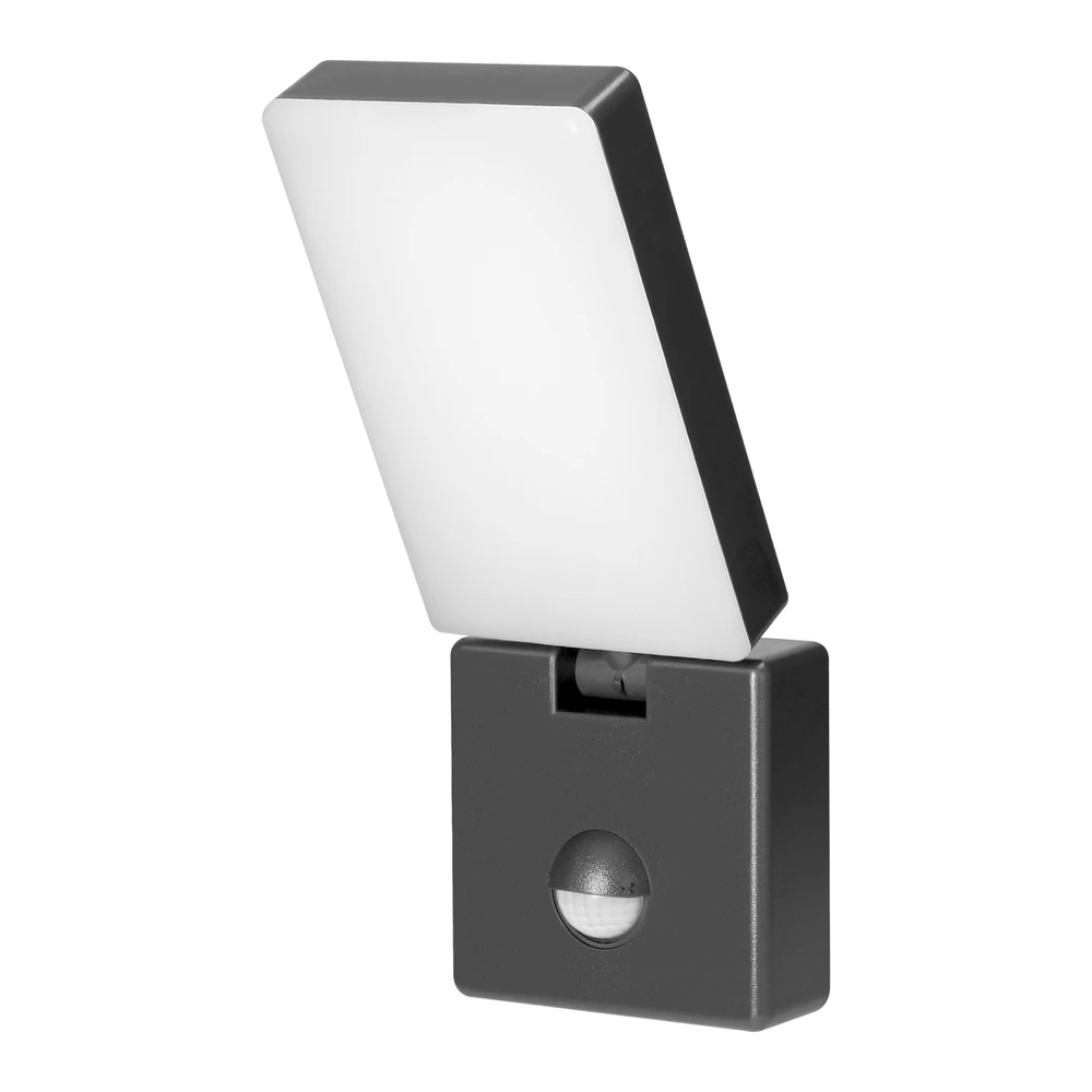 Sieninis šviestuvas Orno ENID LED 10W, sodo šviestuvas su PIR judesio jutikliu, 800lm, IP65, 4000K, pilkas