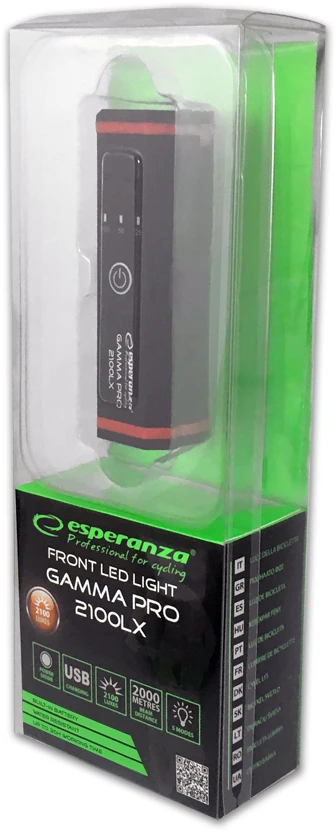 Dviračio lemputė 2in1 Esperanza Gamma Pro 2100LX, EOT058