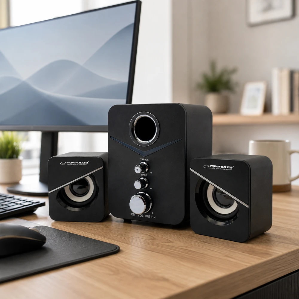 Kompiuterio kolonėlės Garso Sistema - Esperanza EP153 6W USB Balta