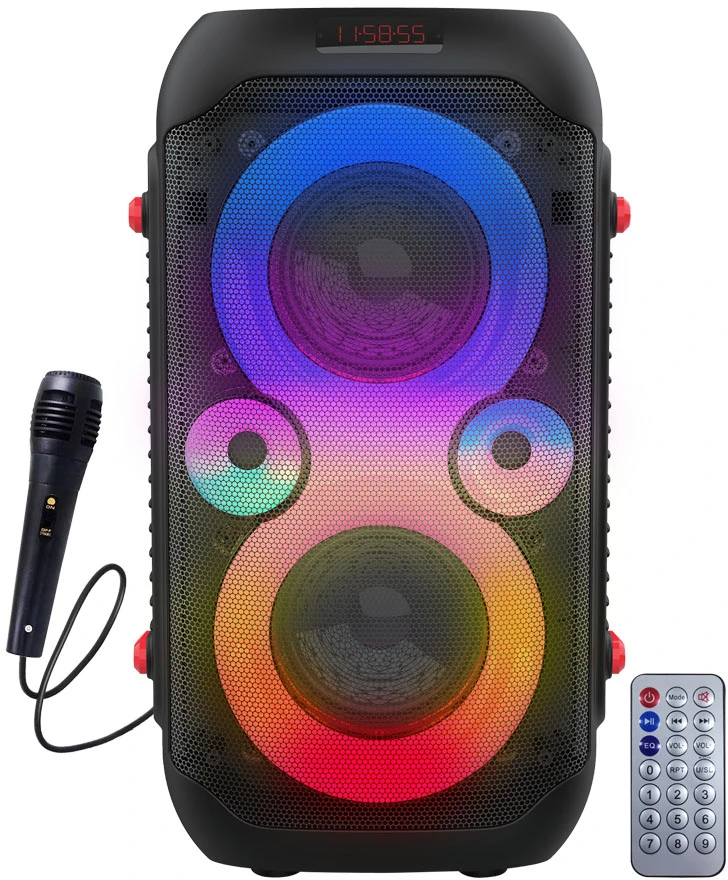 Esperanza EP156 BT FM LED RGB KARAOKE Speaker Juodas 20W