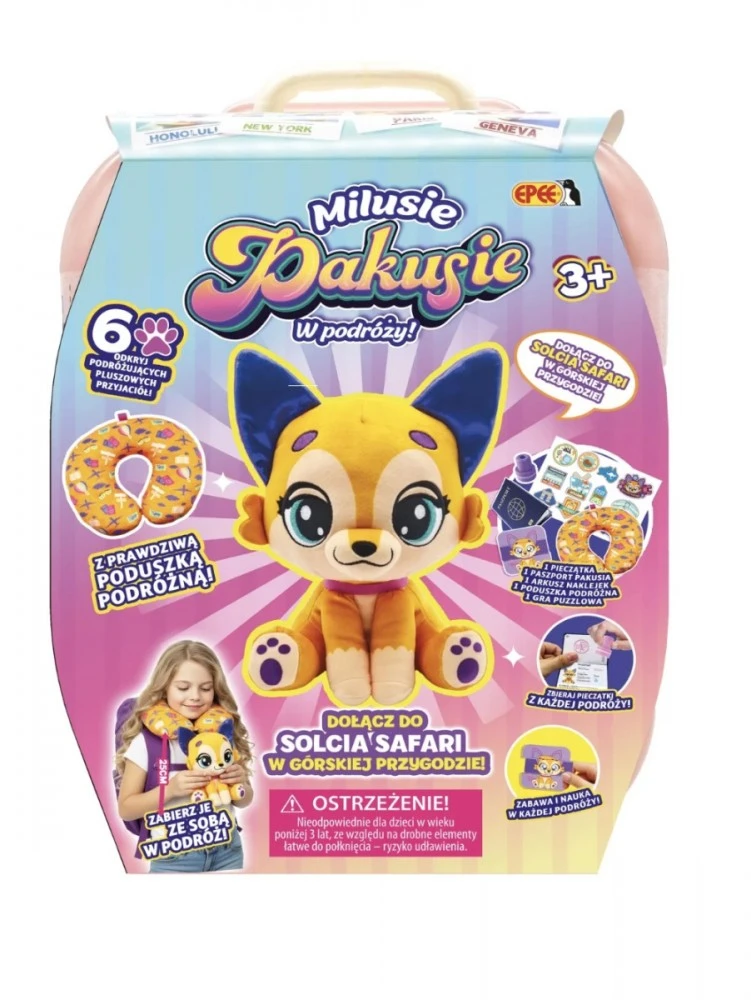 Epee Maskotka milusie pakusie w podróży solciu fenek safari