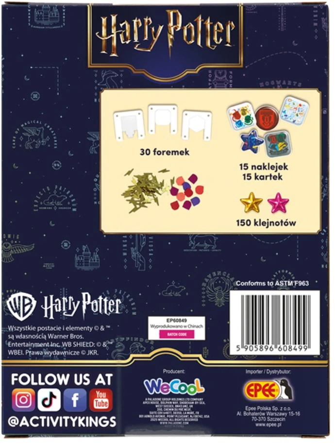 Epee Rinkinys kreatywny naklejkomat 3d harry potter komplektas uzupełniający