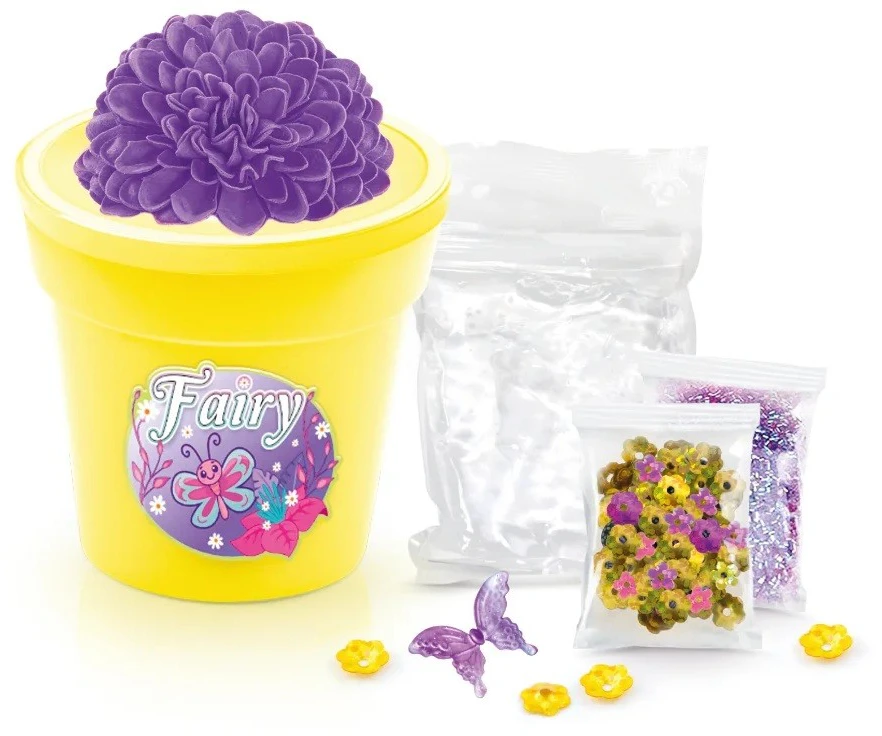 Epee Rinkinys „Slime Flower Creations“ kūrybinis rinkinys – geltonas gėlių vazonas