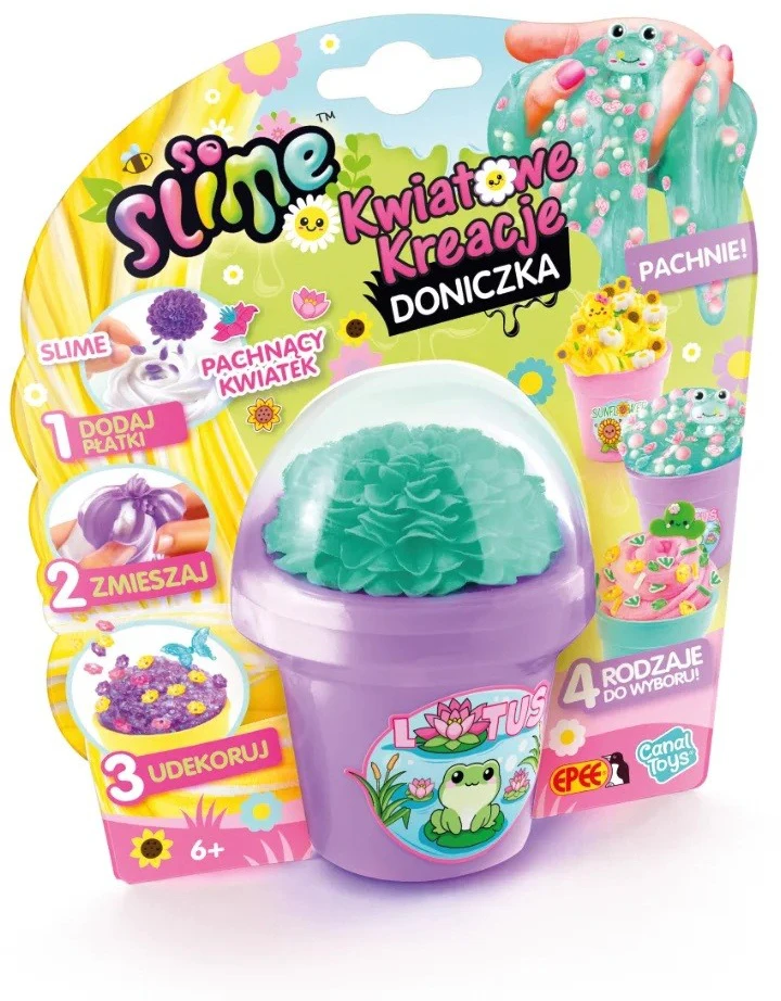 Epee Rinkinys „Slime Flower Creations“ kūrybinis rinkinys – violetinis vazonas