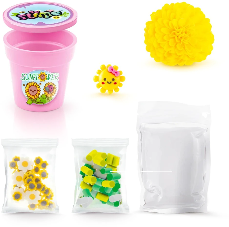 Epee Rinkinys „Slime Flower Creations“ kūrybinis rinkinys – rožinis gėlių vazonas