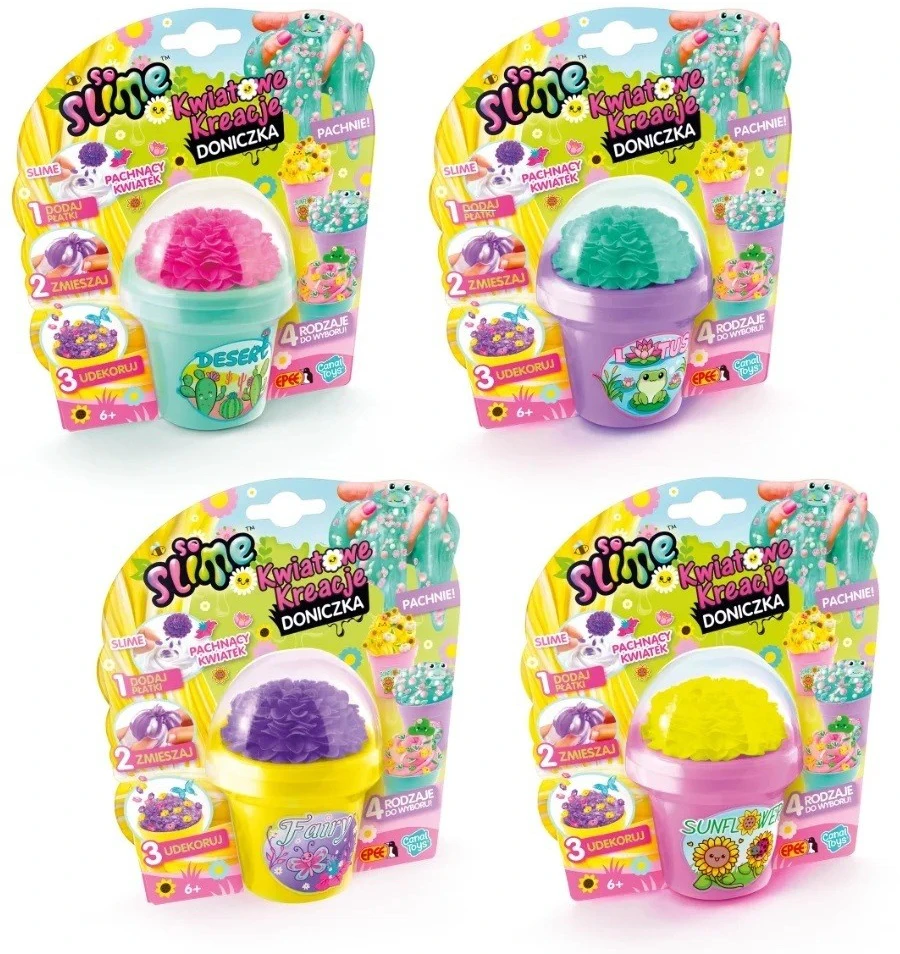 Epee Rinkinys „Slime Flower Creations“ kūrybinis rinkinys – geltonas gėlių vazonas