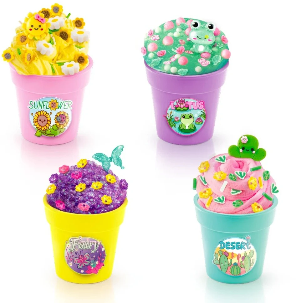 Epee Rinkinys „Slime Flower Creations“ kūrybinis rinkinys – rožinis gėlių vazonas