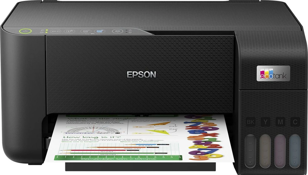 Daugiafunkcis Spausdintuvas - Epson EcoTank ET-2860 Belaidis, 100 lapų dėklas, Juoda/Spalvota