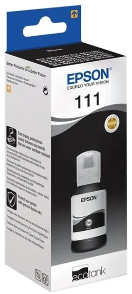 „Epson T111 EcoTank“ pigmentinio juodo rašalo buteliukas