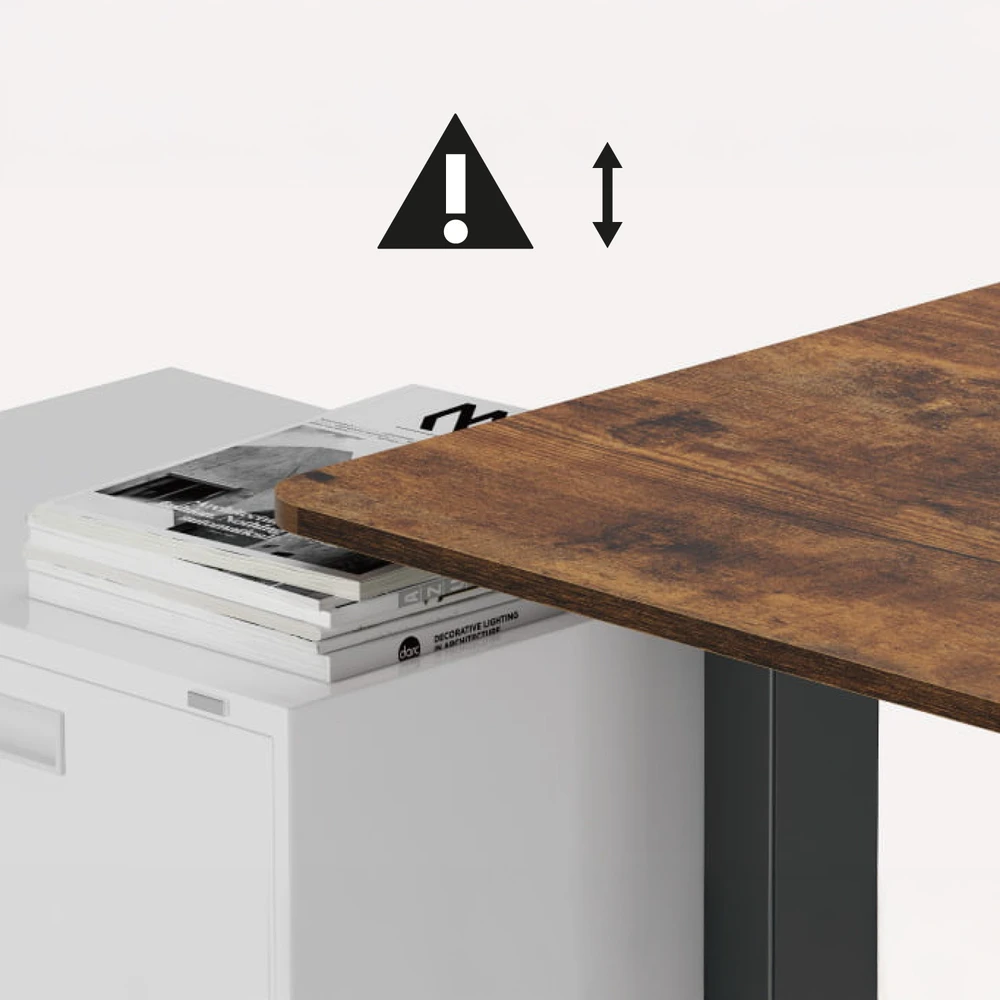 Biurko Ergo Office elektrinis aukščio reguliavimo stalas, maks. aukštis 1160 mm, maks. apkrova - 80 kg, be stalviršio, darbui sėdint arba stovint, juodas, ER-40
