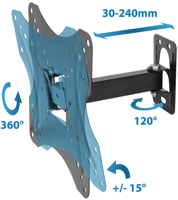 Laikiklis Esperanza ERW015 TV Mount 26“–70” 177.8 cm Juodas