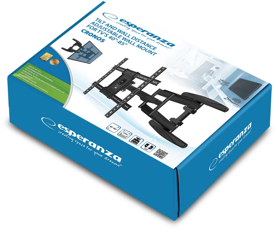 Laikiklis Esperanza ERW021 CRONOS 2.16 m (85") TV mount Juodas