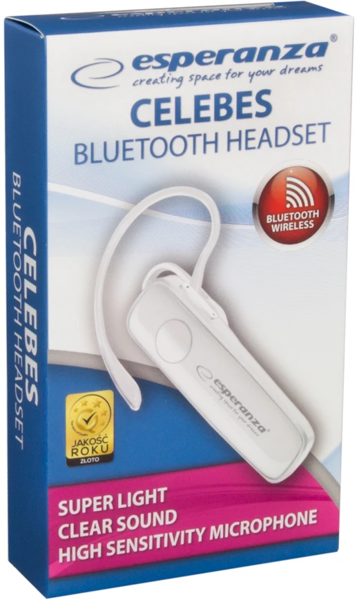 Celebes Esperanza EH184W Bluetooth ausinės - balta