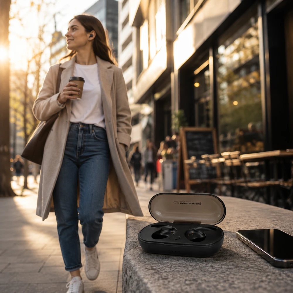 Belaidės Ausinės - Esperanza TWS CARDERA Bluetooth 5.0 į ausis įkišamos 4h Pokalbio Laikas Juodos