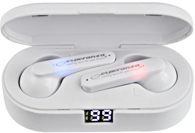 Esperanza EH230W Bluetooth In-Ear Ausinės TWS Baltas