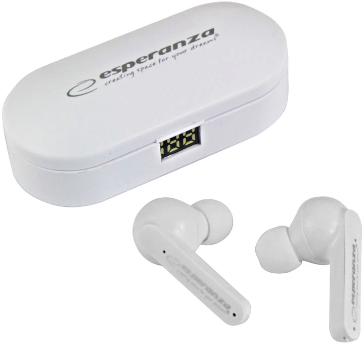 Esperanza EH230W Bluetooth In-Ear Ausinės TWS Baltas
