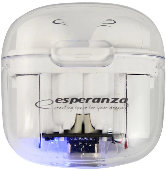 Belaidės Ausinės - Esperanza EH237W Bluetooth 5.3 TWS 10m Nuotolis Baltos