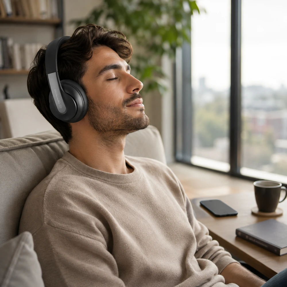 Bluetooth Ausinės - Esperanza EH240 Galvos Juosta Juoda