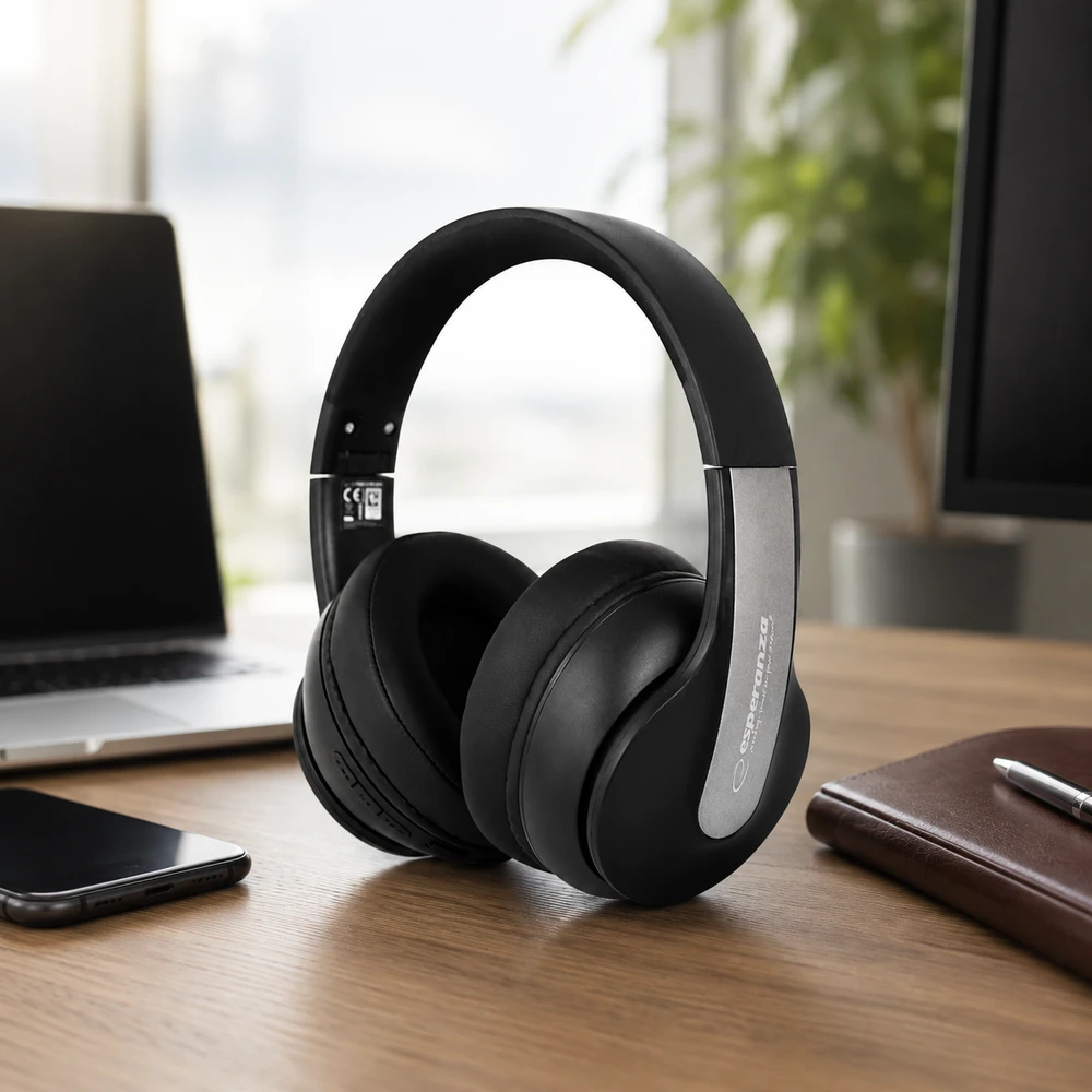Bluetooth Ausinės - Esperanza EH240 Galvos Juosta Juoda