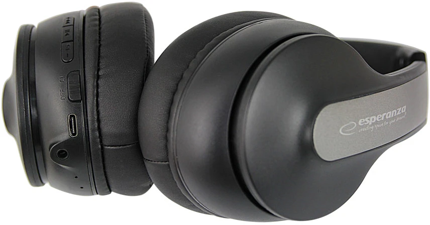 Bluetooth Ausinės - Esperanza EH240 Galvos Juosta Juoda