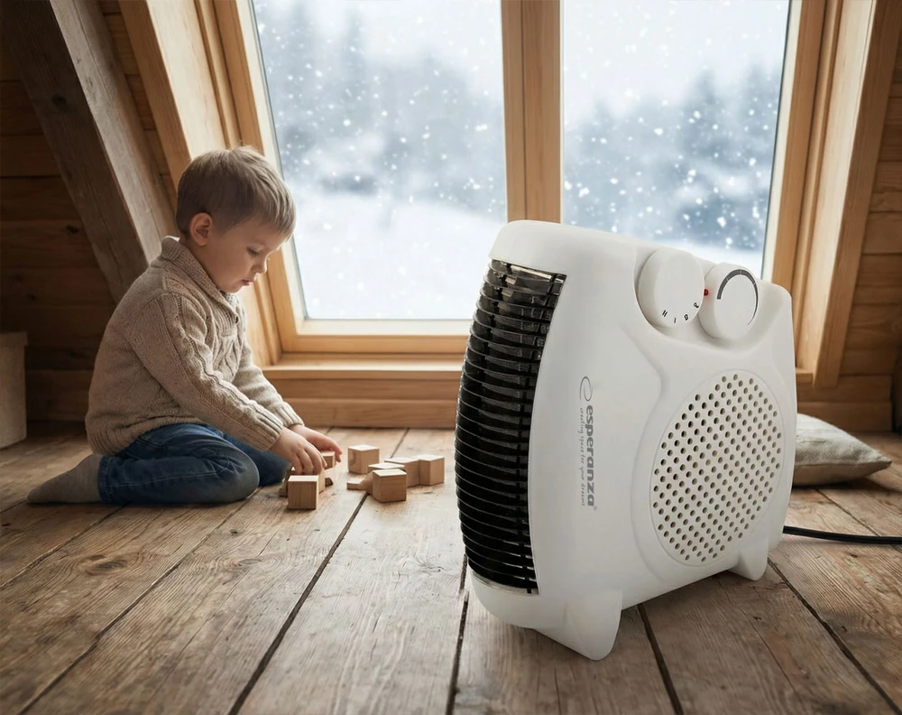 Heater fan Esperanza Waikiki EHH004 (2000W, 3 heating levels, baltos spalvos)
