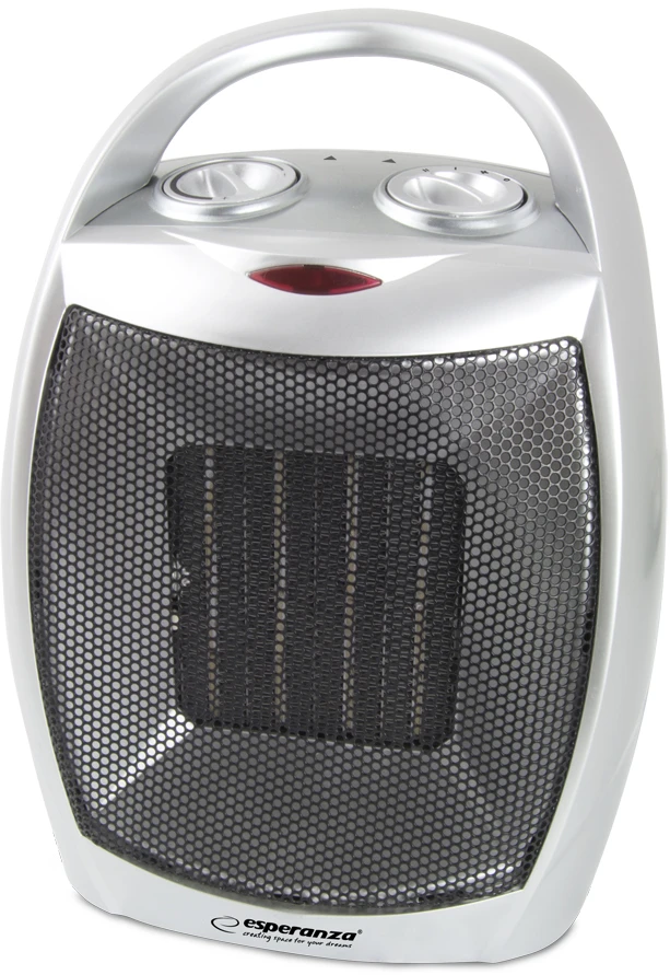 ESPERANZA Heater fan electric nza EHH006 1500W 3 heating levels juodos spalvos sidabrinis