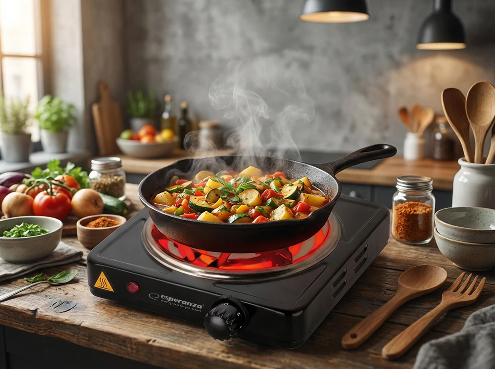 Esperanza EKH012K Juodas electric stove