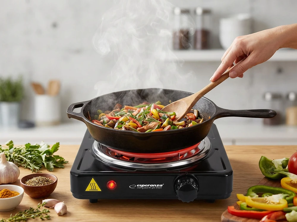 Esperanza EKH012K Juodas electric stove