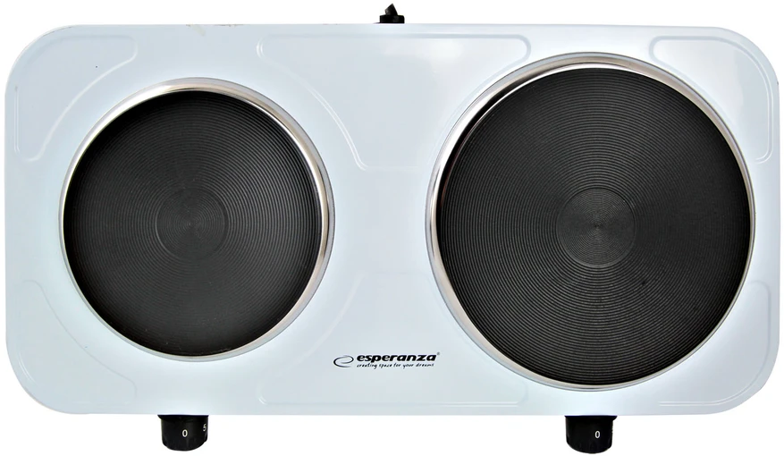 Esperanza EKH014W Electric cooker 2 zones Baltas