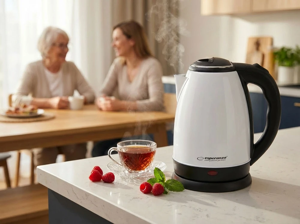 Esperanza EKK113W electric virdulys 1.8 L Juodas,Baltas 1800 W